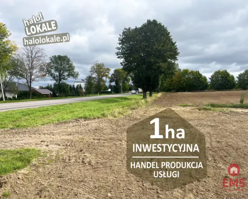 Działka inwestycyjna przy drodze