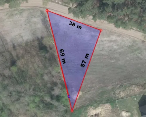 Działka budowlana pod lasem. 1085 m2