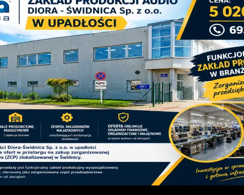 Zakład produkcji audio, Diora - Świdnica Sp. z o.o. w upadłości