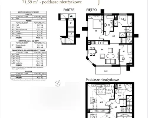 Atrakcyjny apartament bezczynszowy w Wawrze na osiedlu Sadul o powierzchni 68,38m2 z ogrodem o powierzchni 51m2.Mieszkanie wyko