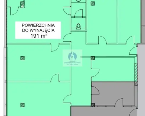 Wola: lokal biurowy 191m2 do wynajęcia