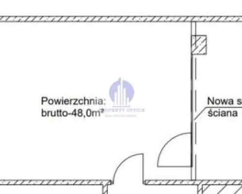 Śródmieście: lokal biurowy 48 m2 do wynajęcia
