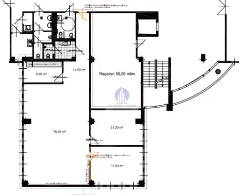 Warszawa Ursynów : lokal biurowy 155,60m2 do wynajęcia