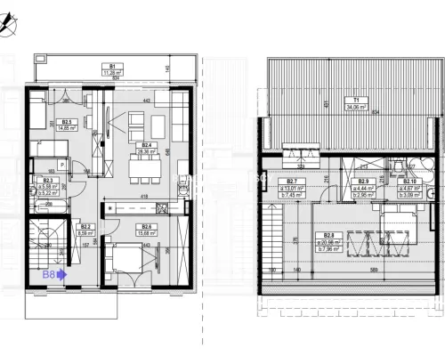 Zalesie/ 4 pok Apartament 73m / Ogródek/ 2xparking