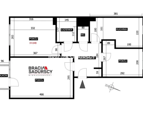 3 pokoje | 45,5 m² | balkon | panoramiczny widok | miejsce postojowe | Kraków, ul. Pachońskiego    Cena: 718 900
