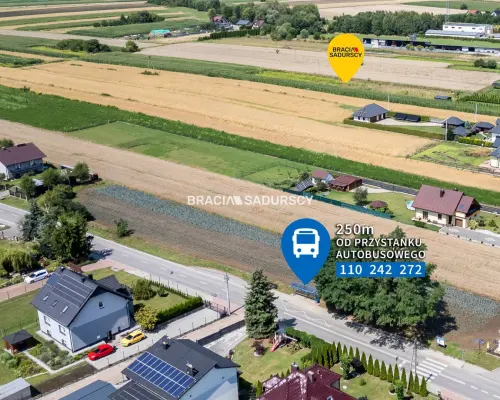 Ogrodzona działka 917m2 Glinik
