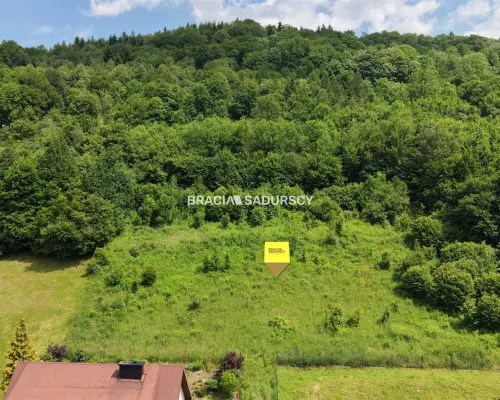 Twój azyl pod lasem z widokiem na góry - widokowa działka budowlano-rolna 3 012 m² | Sucha Beskidzka, os. Ga