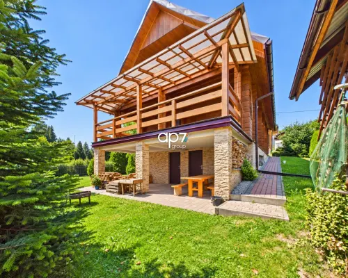 Dom z bali w Polańczyku | 100 m od Jeziora Solińskiego | apartament pod najem  Klimatyczny, całoroczny dom z bali w Polańczyk