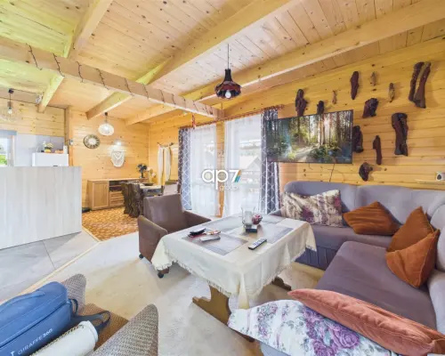Dom z bali w Polańczyku | 100 m od Jeziora Solińskiego | apartament pod najem  Klimatyczny, całoroczny dom z bali w Polańczyk