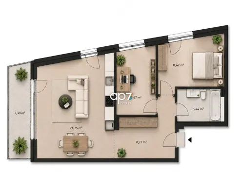Apartament w kameralnej, nowoczesnej inwestycji