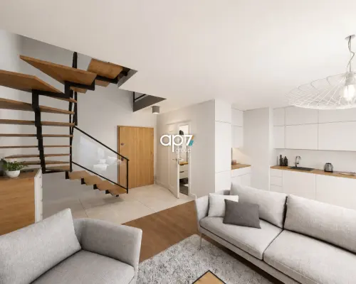 OFERTA BEZ PROWIZJI DLA BIURA!  Na sprzedaż przestronne, dwupoziomowe mieszkanie o powierzchni 68,38 m 2 , położone w nowoczes
