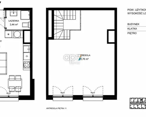 OFERTA BEZ PROWIZJI DLA BIURA!  Na sprzedaż przestronne, dwupoziomowe mieszkanie o powierzchni 68,38 m 2 , położone w nowoczes