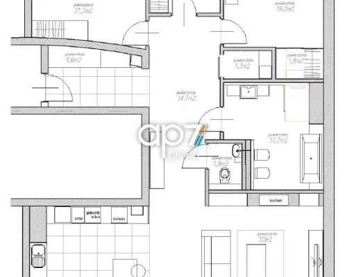 Przestronny czteropokojowy apartament