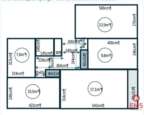 4 pokoje centrum Suwałk 5373zł/m2