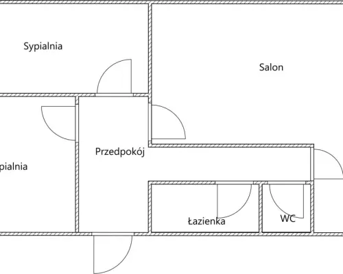 3 pokoje, I piętro, ciekawy rozkład
