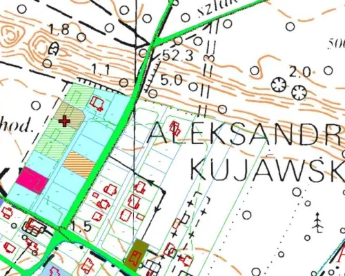 działka 1000 m² z WZ w Aleksandrowie Kujawskim