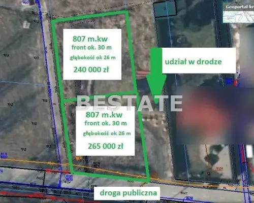 Działk pod zabudowę mieszkaniową, obrzeża Pabianic