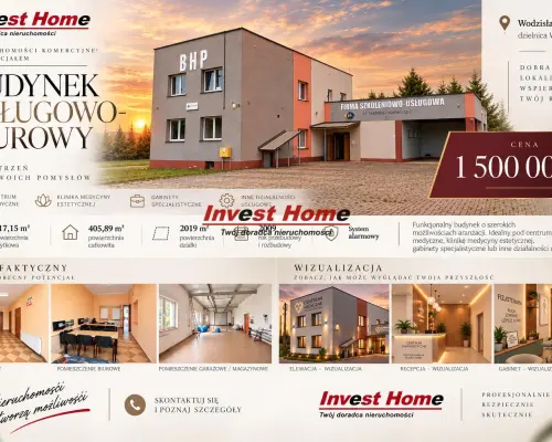 WODZISŁAW ŚLĄSKI | BUDYNEK BIUROWO-USŁUGOWY | 317 m² | DZIAŁKA 2 019 m²
