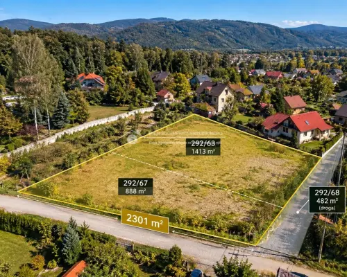 BYSTRA - DZIAŁKA BUDOWLANA 2301 m² | ZABUDOWA JEDNORODZINNA | ATRAKCYJNA LOKALIZACJA  Mam przyjemność zaprezentować na sprzed