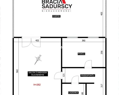 2 pokoje|46,15 m²|ogródek|garaż podziemny|2023r