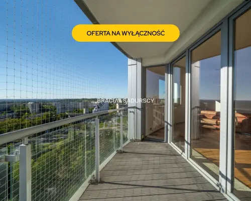 Wirtualny spacer: Bronowice Salwator Tower 13 piętro widok balkon