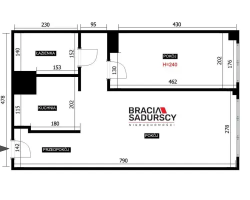 Do wynajęcia nowoczesne mieszkanie po remoncie - 38 m² | os. Strusia, Kraków Nowa Huta    Cena najmu: 2 500 zł | 2 pokoje | P