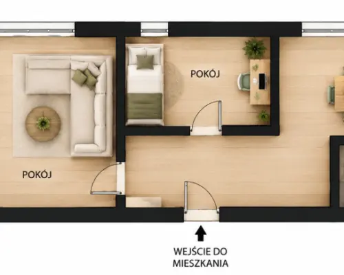 3-pokojowe mieszkanie 66 m² | Panorama miasta