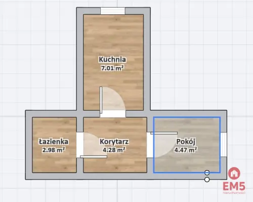 34m2 Ul. Malmeda 2 piętro