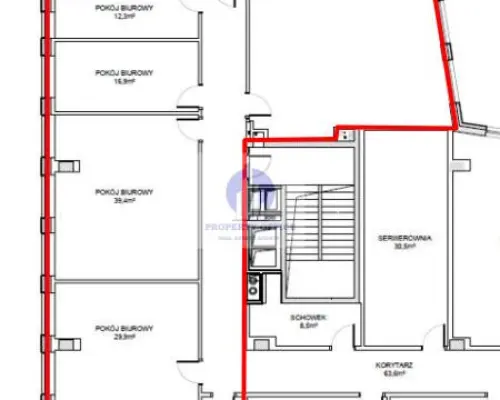 Mokotów: lokal biurowy 135,25 m2 do wynajęcia