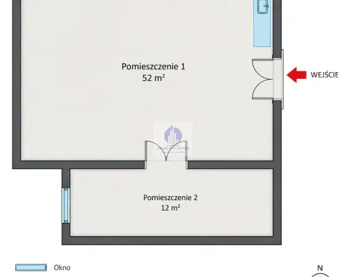 Śródmieście: lokal biurowo-usługowy 64 m2 do wynajęcia