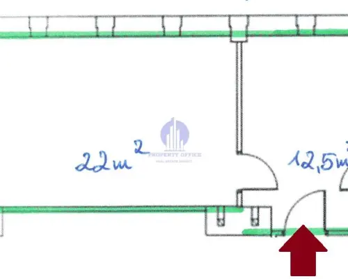 Wola: lokal biurowy 34,50 m2 do wynajęcia