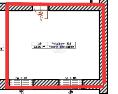 Mokotów: lokal biurowy 22,96 m2 do wynajęcia