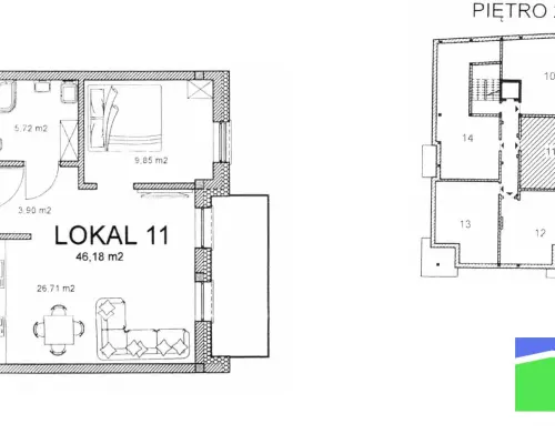 Pabianice - lokal 48,18 m2 ul. Warszawska