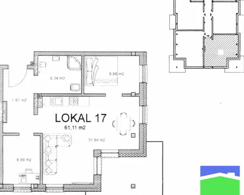 Pabianice - lokal 61,11 m2 ul. Warszawska