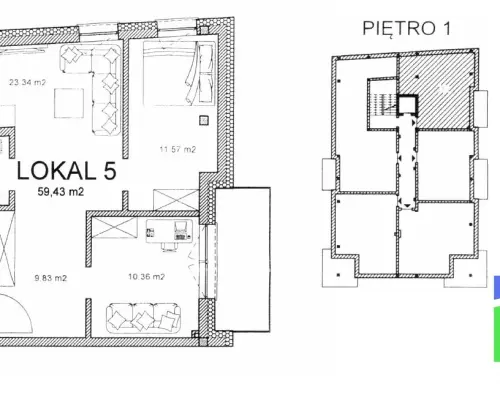 Pabianice - lokal 59,43 m2 ul. Warszawska