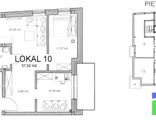 Pabianice - lokal 57,52 m2 ul. Warszawska