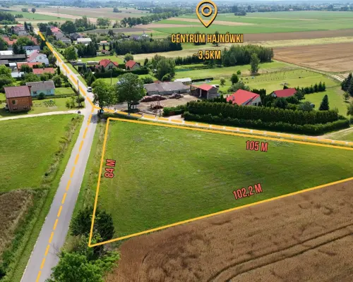 Działka budowlana 3969 m² z WZ Narożna Puciska