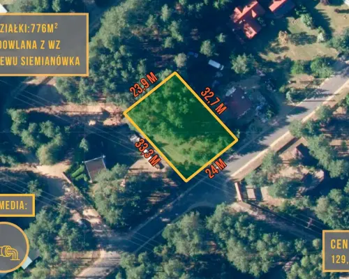 Działka 776 m² blisko Zalewu Siemianówka Kruhlik