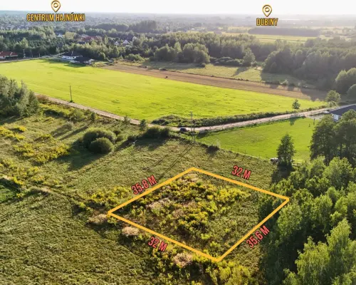 Lipiny 1154 m² WZ Działka przy lesie Hajnówka