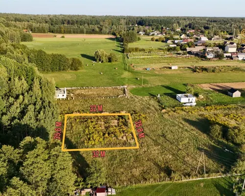 Lipiny 1154 m² WZ Działka przy lesie Hajnówka