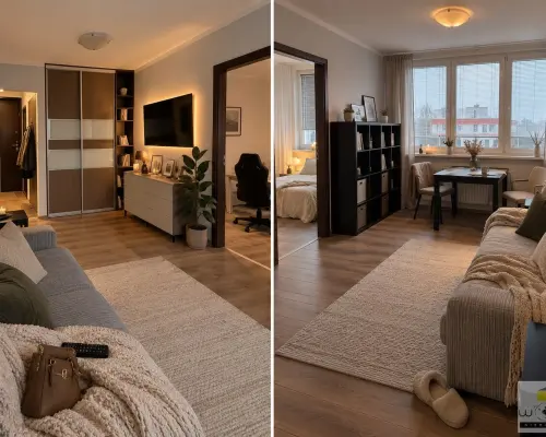WOMBAT NIERUCHOMOŚCI  prezentuje  na wynajem    2-pokojowe mieszkanie   34 m²(Salon +sypialnia)   z Pięknym widokiem   ! w